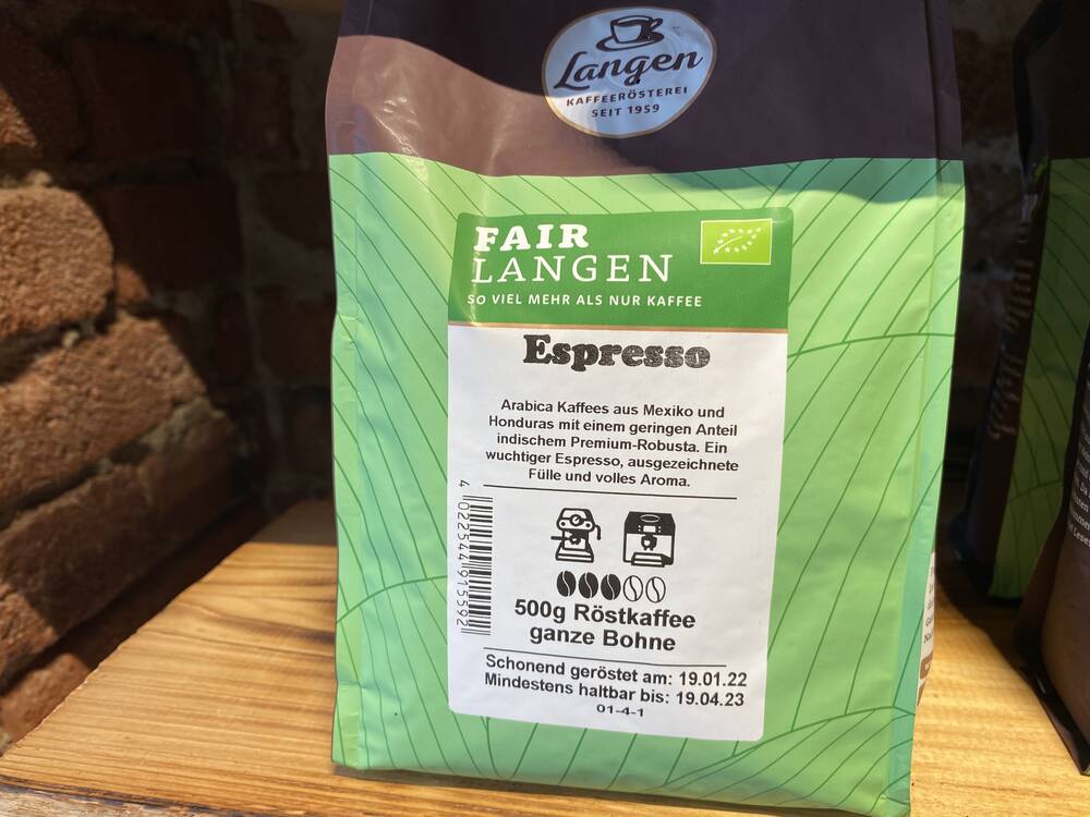 Espresso ganze Bohne Bio