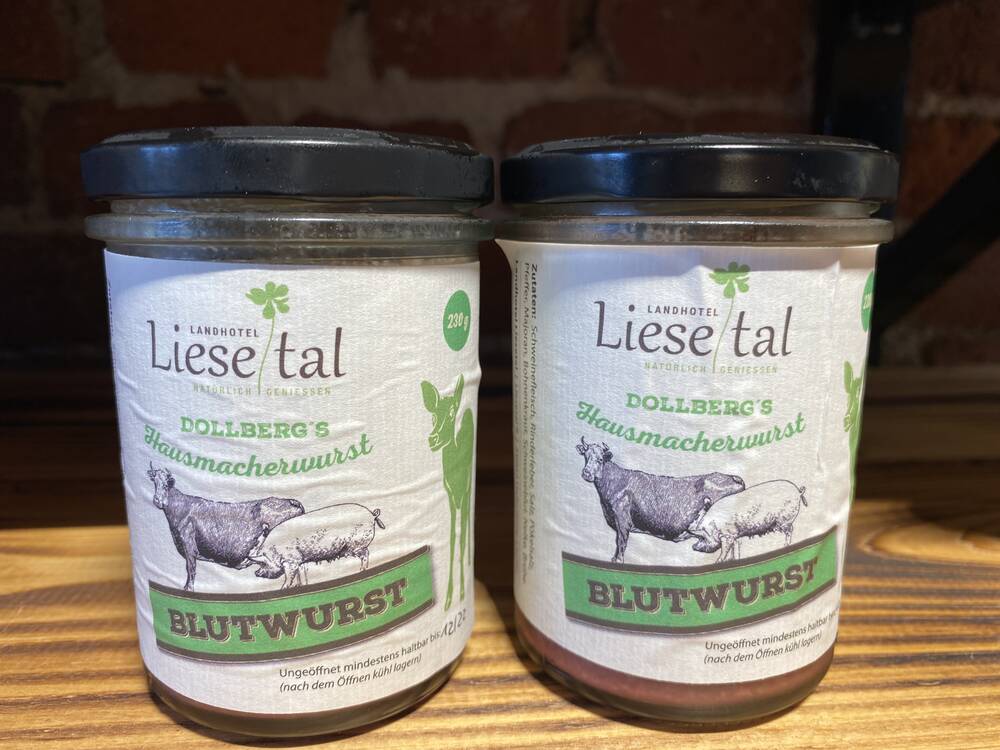 Glas Blutwurst